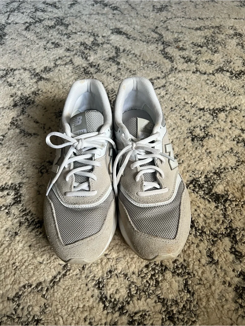 New Balance Neutral Gray and White 997 Style Sneakers - Picture 3 of 3